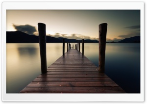 Pier Dawn Lake Ultra HD Wallpaper for 4K UHD Widescreen desktop, tablet & smartphone