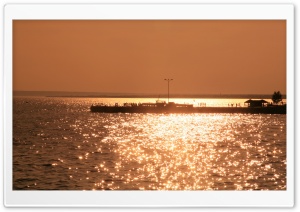 Pier In Sunset Light Ultra HD Wallpaper for 4K UHD Widescreen desktop, tablet & smartphone