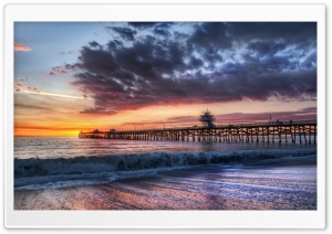 Pier Sunset Ultra HD Wallpaper for 4K UHD Widescreen desktop, tablet & smartphone