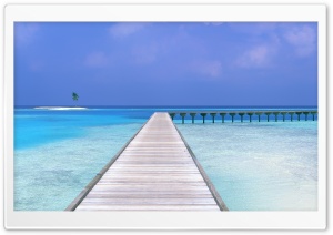 Pier Tropical Seascape Ultra HD Wallpaper for 4K UHD Widescreen desktop, tablet & smartphone