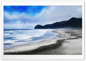 Piha Beach, New Zealand - Tranquility Ultra HD Wallpaper for 4K UHD Widescreen desktop, tablet & smartphone