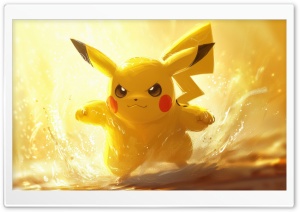 Pikachu in Action Ultra HD Wallpaper for 4K UHD Widescreen Desktop, Lockscreen, Screensaver, TV, Tablet, Smartphone