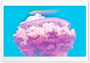 Pink Cotton Candy Nuke Explosion Aesthetic Ultra HD Wallpaper for 4K UHD Widescreen desktop, tablet & smartphone
