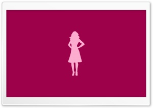 Pink Girl Silhouette Ultra HD Wallpaper for 4K UHD Widescreen desktop, tablet & smartphone