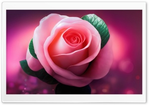 Pink Rose with Love Ultra HD Wallpaper for 4K UHD Widescreen Desktop, Lockscreen, Screensaver, TV, Tablet, Smartphone