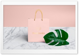 Pink Shopping Bag, Tropical Monstera Leaf, Marble Ultra HD Wallpaper for 4K UHD Widescreen desktop, tablet & smartphone