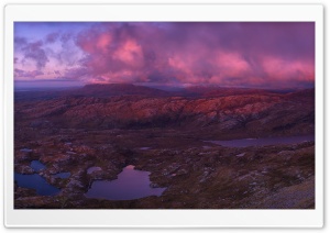 Pink Sunset Clouds, Mountains Ultra HD Wallpaper for 4K UHD Widescreen desktop, tablet & smartphone