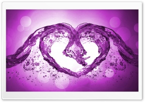 Pink Water Heart Ultra HD Wallpaper for 4K UHD Widescreen desktop, tablet & smartphone