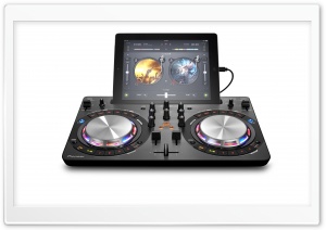 Pioneer MOBILE DJ CONTROLLER DDJ-WEGO 3 Black Edition and iPad Mini  FULL WIDE UHD 5K 4K UHD Wallpaper for Widescreen and UltraWide Desktop, UltraHD TV, Smartphone, Tablet