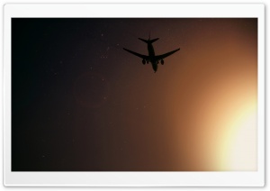 Plane Flying At Night Ultra HD Wallpaper for 4K UHD Widescreen desktop, tablet & smartphone