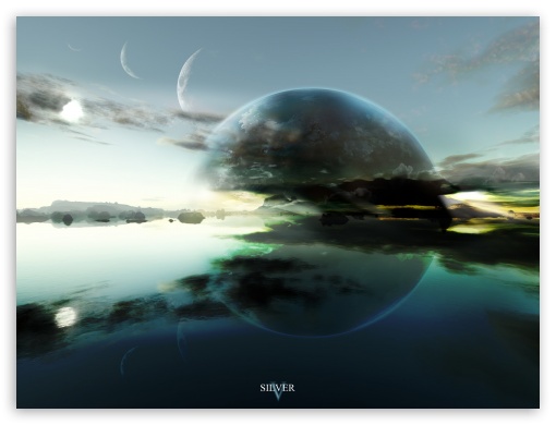 Planet Reflection Background UltraHD Wallpaper for Fullscreen 4:3 ;