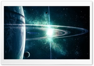 Planet Rings Art Ultra HD Wallpaper for 4K UHD Widescreen desktop, tablet & smartphone