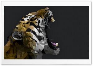 Polygon Tiger Ultra HD Wallpaper for 4K UHD Widescreen desktop, tablet & smartphone