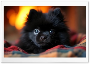 Pomeranian Spitz Puppy 4K UHD Wallpaper for Widescreen and UltraWide Desktop, UltraHD TV, Smartphone, Tablet