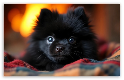 Pomeranian Spitz Puppy UltraHD Wallpaper for Widescreen 16:10 ;