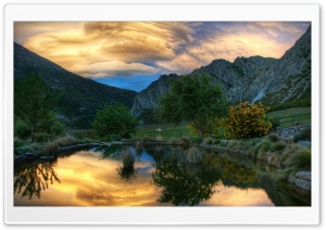 Pond - Gibbston, New Zealand Ultra HD Wallpaper for 4K UHD Widescreen desktop, tablet & smartphone