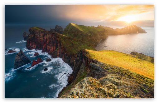 Ponta de Sao Lourenco, Island, Madeira, Portugal, Sunshine, Sunglow, Cliffs, Europe, Atlantic Ocean UltraHD Wallpaper for UHD 16:9 ; HD 16:9 ; UltraWide 21:9 24:10 32:9 32:10 ; Widescreen 16:10 5:3 ; Fullscreen 4:3 5:4 3:2 ; Tablet 1:1 ; Mobile 9:16 9:19.5 9:20 9:21 9:22 10:16 2:3 3:5 3:4 ; Dual 16:10 5:3 16:9 4:3 5:4 3:2 ;