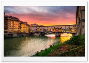 Ponte Vecchio arch bridge, Florence, Italy Ultra HD Wallpaper for 4K UHD Widescreen desktop, tablet & smartphone