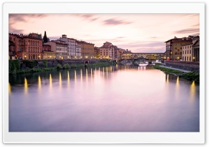Ponte Vecchio at sunset, Florence Ultra HD Wallpaper for 4K UHD Widescreen desktop, tablet & smartphone