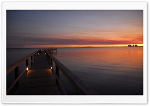 Pontoon In The Sunset Ultra HD Wallpaper for 4K UHD Widescreen desktop, tablet & smartphone