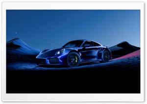 Porsche 911 Turbo Desert Night 4K UHD Wallpaper for Widescreen and UltraWide Desktop, UltraHD TV, Smartphone, Tablet