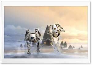Portal 2 Robots Atlas and P-Body Ultra HD Wallpaper for 4K UHD Widescreen desktop, tablet & smartphone