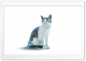 PRAGMATA Holographic Glitchy Cat-shaped Robot 4K UHD Wallpaper for Widescreen and UltraWide Desktop, UltraHD TV, Smartphone, Tablet