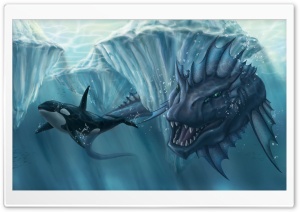 Prehistoric Underwater Monster Ultra HD Wallpaper for 4K UHD Widescreen desktop, tablet & smartphone
