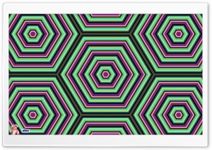 Psychedelic Hexagons 4K UHD Wallpaper for Widescreen and UltraWide Desktop, UltraHD TV, Smartphone, Tablet