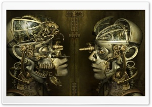 Psychotic Steampunk Ultra HD Wallpaper for 4K UHD Widescreen Desktop, Lockscreen, Screensaver, TV, Tablet, Smartphone