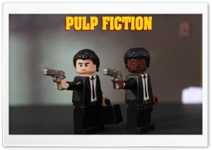 Pulp Fiction LEGO, Jules and Vincent 4K UHD Wallpaper for Widescreen and UltraWide Desktop, UltraHD TV, Smartphone, Tablet