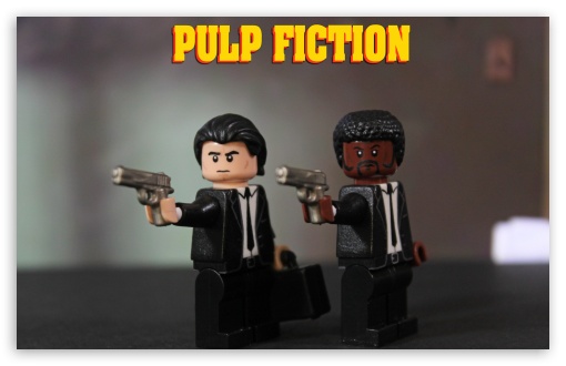 Pulp Fiction LEGO, Jules and Vincent UltraHD Wallpaper for UHD 16:9 ; HD 16:9 ; UltraWide 21:9 24:10 ; Widescreen 16:10 5:3 ; Fullscreen 4:3 5:4 3:2 ; Tablet 1:1 ;