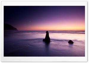 Purple Evening On The Beach Ultra HD Wallpaper for 4K UHD Widescreen desktop, tablet & smartphone
