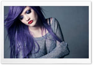 Purple Hair Ultra HD Wallpaper for 4K UHD Widescreen Desktop, Lockscreen, Screensaver, TV, Tablet, Smartphone