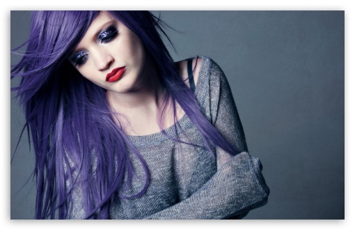 Purple Hair UltraHD Wallpaper for Widescreen 16:10 ;