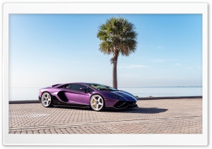 Purple Lamborghini Sports Car Ultra HD Wallpaper for 4K UHD Widescreen Desktop, Lockscreen, Screensaver, TV, Tablet, Smartphone