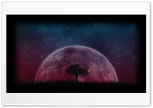 Purple Moon 4K UHD Wallpaper for Widescreen and UltraWide Desktop, UltraHD TV, Smartphone, Tablet