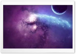 Purple Nebula Art Ultra HD Wallpaper for 4K UHD Widescreen desktop, tablet & smartphone
