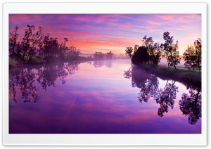 Purple River Reflection Ultra HD Wallpaper for 4K UHD Widescreen desktop, tablet & smartphone