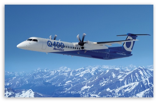 Q400 Aircraft UltraHD Wallpaper for Widescreen 16:10 ;