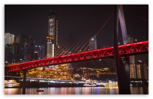 Qiansimen bridge in Chongqing, China UltraHD Wallpaper for UHD 16:9 ; HD 16:9 ; UltraWide 21:9 24:10 ; Widescreen 16:10 ;
