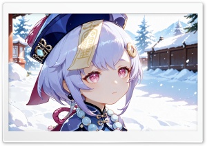 Qiqi Character Art - Genshin Impact RPG 4K UHD Wallpaper for Widescreen and UltraWide Desktop, UltraHD TV, Smartphone, Tablet