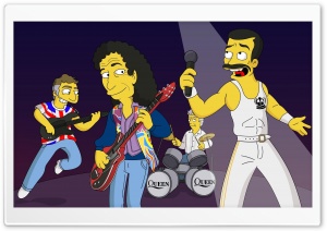 Queen Band Cartoon Ultra HD Wallpaper for 4K UHD Widescreen desktop, tablet & smartphone