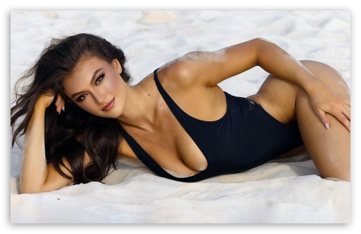 Rachel Pizzolato in Black Swimsuit on the Beach UltraHD Wallpaper for UHD 16:9 ; HD 16:9 ; UltraWide 21:9 24:10 ; Widescreen 16:10 5:3 ; Fullscreen 4:3 5:4 3:2 ; Tablet 1:1 ; Mobile 9:16 9:19.5 9:20 9:21 9:22 10:16 2:3 3:5 3:4 ;