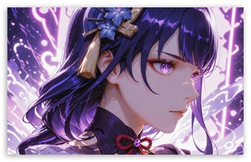 Raiden Shogun - Genshin Impact UltraHD Wallpaper for Widescreen 16:10 ;