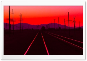 Railtracks at Dusk Ultra HD Wallpaper for 4K UHD Widescreen desktop, tablet & smartphone