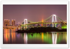 Rainbow Bridge Tokyos Iconic Gateway Over the Bay 4K UHD Wallpaper for Widescreen and UltraWide Desktop, UltraHD TV, Smartphone, Tablet