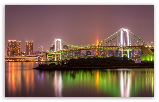 Rainbow Bridge Tokyos Iconic Gateway Over the Bay UltraHD Wallpaper for UHD 16:9 ; HD 16:9 ; UltraWide 21:9 24:10 32:9 32:10 ; Widescreen 16:10 5:3 ; Fullscreen 4:3 5:4 3:2 ; Tablet 1:1 ; Dual 16:10 5:3 16:9 4:3 5:4 3:2 ;