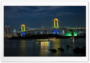 Rainbow Bridge with Ships Ultra HD Wallpaper for 4K UHD Widescreen desktop, tablet & smartphone