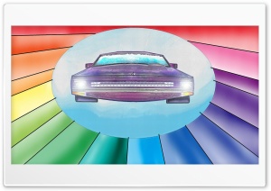 Rainbow car Ultra HD Wallpaper for 4K UHD Widescreen Desktop, Lockscreen, Screensaver, TV, Tablet, Smartphone